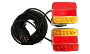 Двойной магнитный задний фонарь с 15 светодиодами (красный и желтый абажур)
